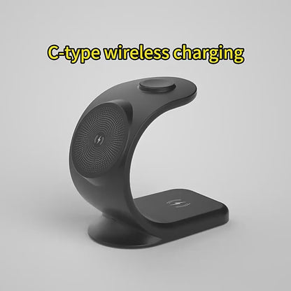 4 In 1 Magnetic Wireless Charger Fast Charging For Smart Phone Atmosphere Light Charging Station For Airpods Pro I-phone Watch