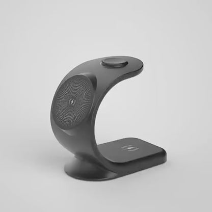 4 In 1 Magnetic Wireless Charger Fast Charging For Smart Phone Atmosphere Light Charging Station For Airpods Pro I-phone Watch